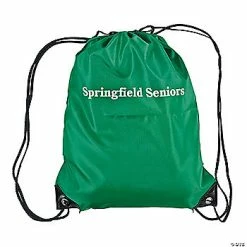 Best deal ⌛ Personalized Large Green Drawstring Bags - 12 Pc. 🛒