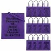 New π 15" x 17" Personalized Large Purple Nonwoven Tote Bags with Text Color Choice - 24 Pc. π 1 New π 15" x 17" Personalized Large Purple Nonwoven Tote Bags with Text Color Choice - 24 Pc. π -OTC Shop 13809064