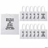 Cheap 😍 15" x 17" Personalized Large White Nonwoven Tote Bags with Text Color Choice - 24 Pc. ✔️ -OTC Shop 13809068
