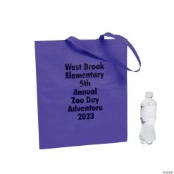 Cheapest ⌛ 15" x 17" Personalized Large Tote Bags with Text Color Choice - 24 Pc. 🔥