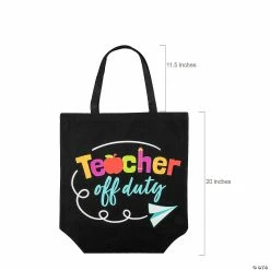OTC Shop -OTC Shop 18 x 20 large teacher off duty canvas tote bag14105131 a01