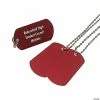Best Sale 🌟 Personalized Red 🐕 Dog Tag Necklaces - 12 Pc. 😀 -OTC Shop 42 4106