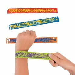 Cheapest ❤️ Award Saying Slap Bracelets - 12 Pc. ⌛