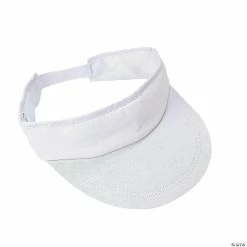 Cheapest 🎁 Bulk DIY White Cotton Visors - 48 Pc. 😉