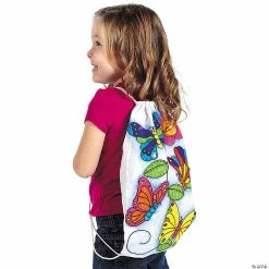 Cheapest 🛒 Color Your Own Medium Butterfly Canvas Drawstring Bags - 12 Pc. ✨ -OTC Shop color your own medium butterfly canvas drawstring bags 12 pc 48 9770 a02