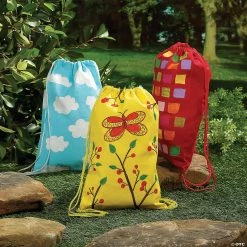 Brand new ❤️ DIY Medium Colorful Canvas Drawstring Bags - 12 Pc. 💯 -OTC Shop diy medium colorful canvas drawstring bags 12 pc 57 9195 a05