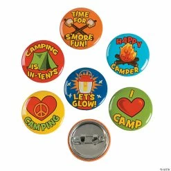 Outlet 🌟 I Love Camp Mini Buttons - 48 Pc. 🔥