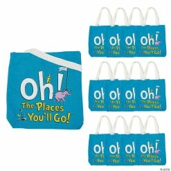 Buy ⌛ Mini Dr. Seuss™ Oh, the Places You’ll Go Canvas Tote Bags - 12 Pc. 🧨