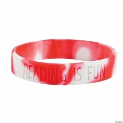Cheap ⌛ Reading Is Fun Rubber Bracelets - 24 Pc. ❤️
