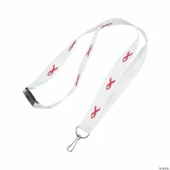 Outlet ⭐ Awareness Ribbon Badge Holder Lanyards - 12 Pc. 🤩