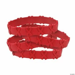 Best Sale 👏 Awareness Ribbon Pop-Out Rubber Bracelets - 24 Pc. ⌛